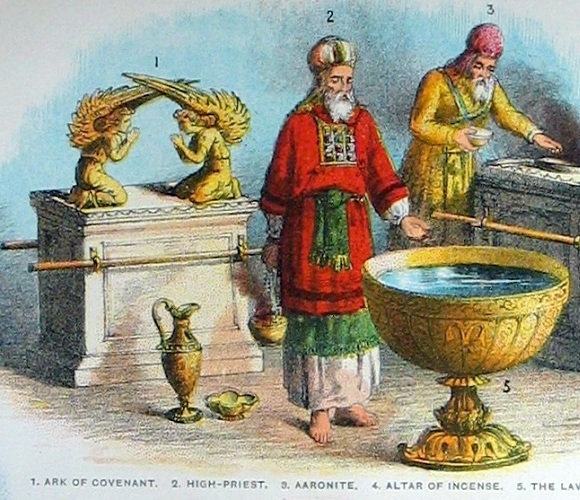 Ark of the Covenant and Priests. Click to enlarge. See below for provenance.