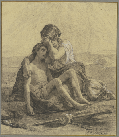 Hagar and Ishamel, by Heinrich Hasselhorst. Click to enlarge.