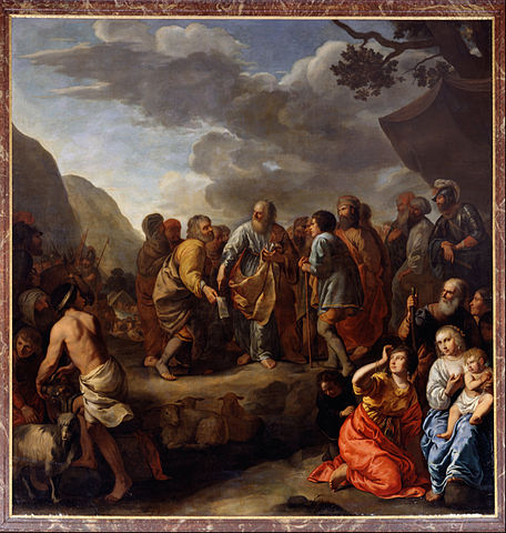 Jethro advising Moses, by Jan van Bronchorst, 1659. Click to enlarge.